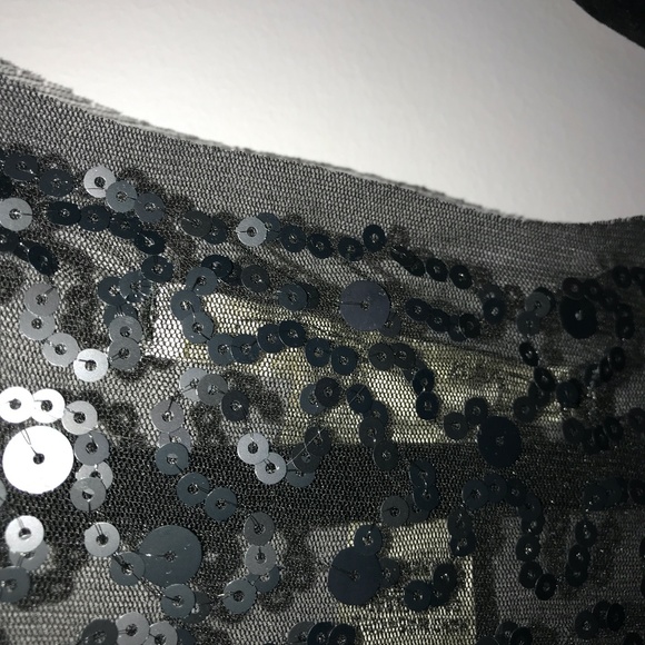 Max Studio - Sequinned Black Shear Top - Size 2X - Picture 6 of 8